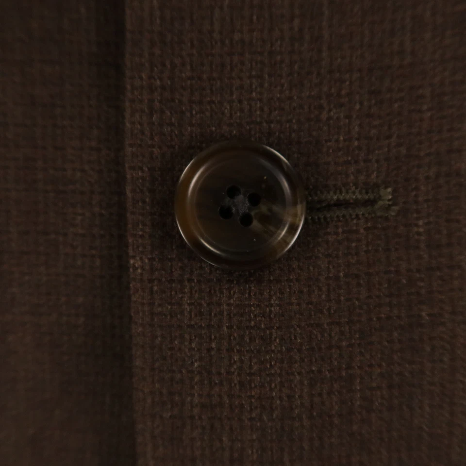 Chaqueta de tweed de colección L LT marrón a cuadros pata de gallo 100 % lana Blazer Abrigo deportivo 44L Foto 4 de 4