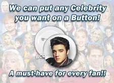 Celebrity BUTTONS, ANY CELEBRITIES You Want Custom Gift, Personalized