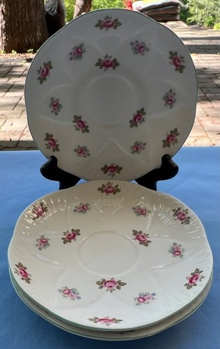 Set of THREE Shelley Rosebud Saucers - Picture 5 of 6