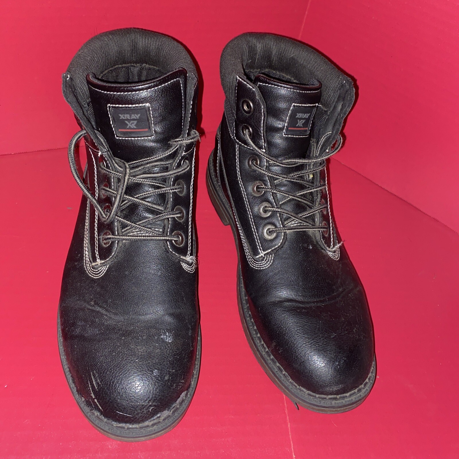 Durable X-Ray Men's Peak Work Boots in Black Size US 13 for Tough Jobs