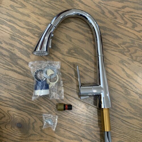 GROHE 32298003 Zedra Single-Handle Pull-Out Kitchen Faucet Chrome Scratched