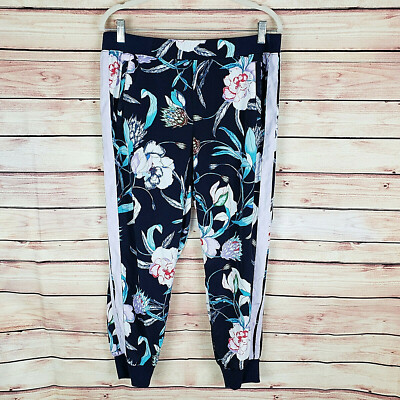 SOHO NY&C Street Womens Medium Navy Floral  Pants Size Medium   AR