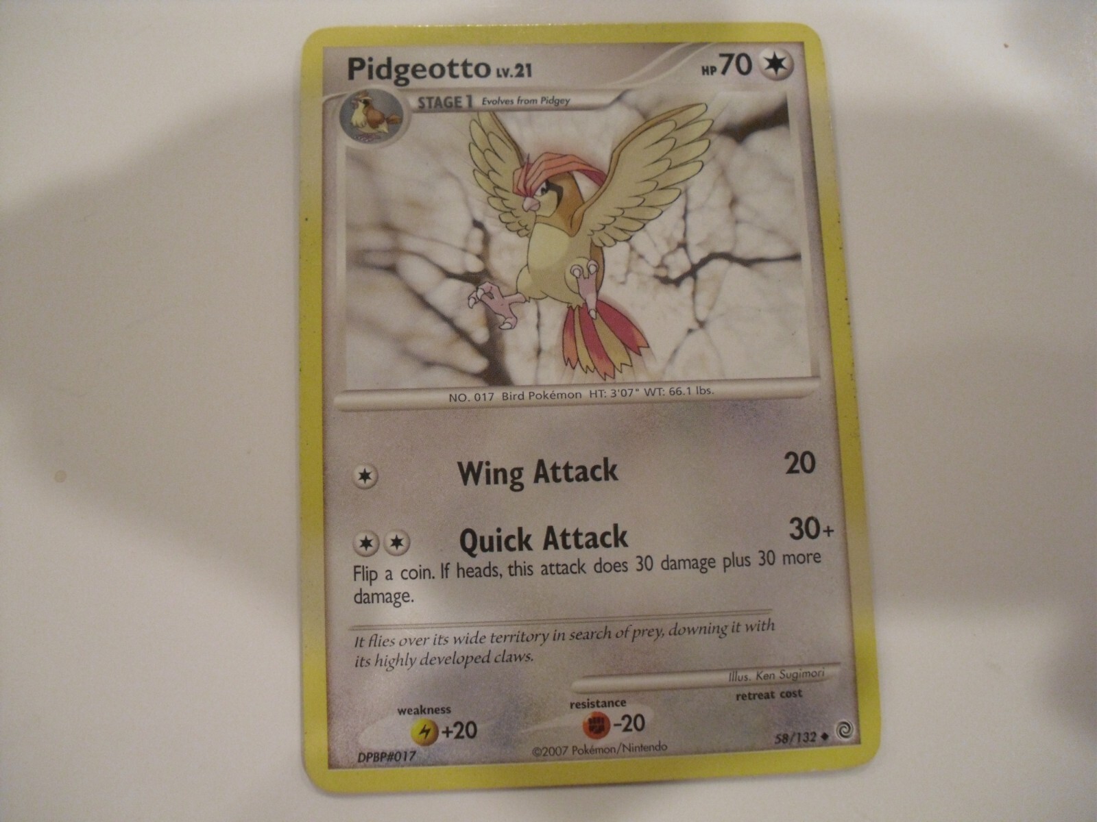 Pidgeotto 58/132 - Secret Wonders - Pokemon Card    T