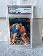 Jeff Blatnick EE. UU. "Lucha libre" Autografiado Firmado 1996 UD Olympic Moments PSA