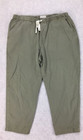 COUNTRY ROAD SIZE 16 WOMENS KHAKI BAMBOO DROP CROTCH PANTS ELASTIC DRAWSTRING