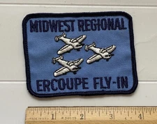 Ercoupe Fly-in Midwest Regional Aviation Airplanes Blue Embroidered Patch Badge