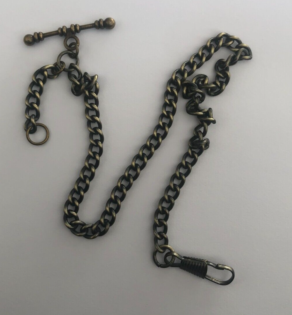 Nuovo Color Oro Singolo Albert Orologio Da Tasca Catena Catena - Foto 11