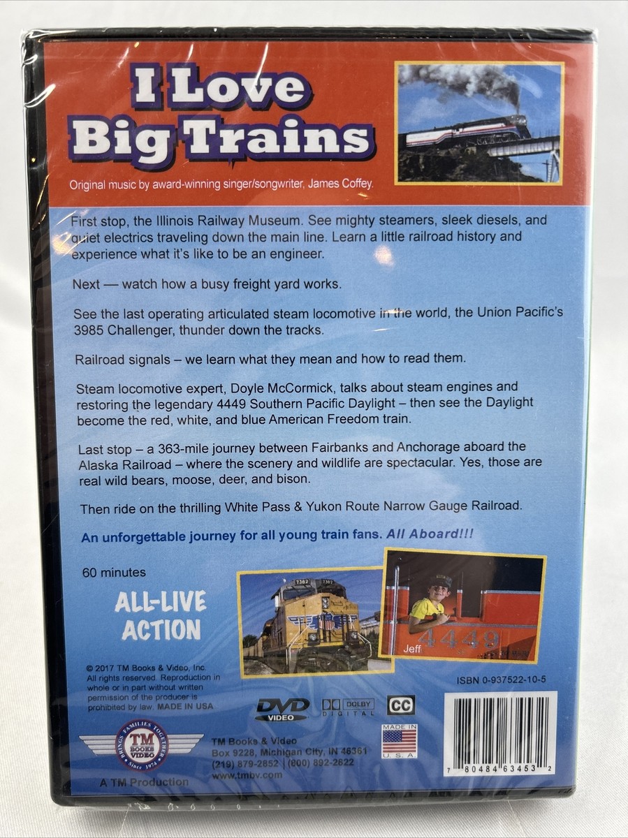 I LOVE BIG TRAINS (DVD, 2017) TM Books Videos Parents Choice NIB NEW  SEALED