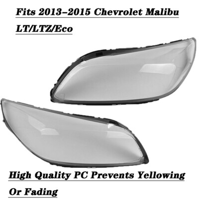 Für Chevrolet Malibu LT LTZ 2013-2015 Paar Scheinwerfer Linse Glas