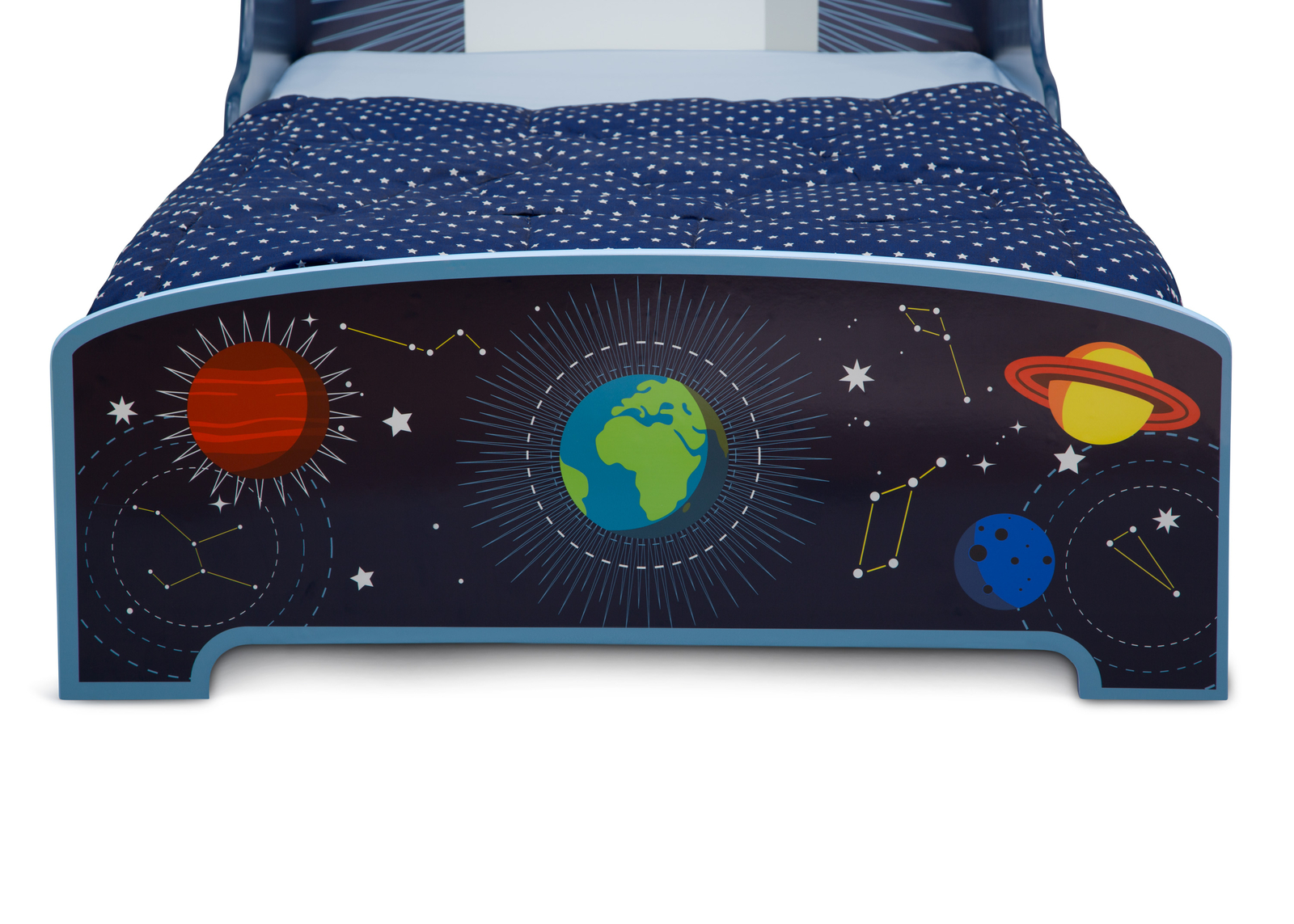 Delta Children Space Adventures Rocket Ship Wood Toddler Bed, Greenguard Gold