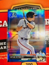V46 Bryan Reynolds 2017 Bowman Chrome Prospects Blue RefractorPittsburgh Pirates