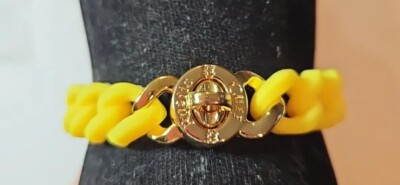 Rustic Cuff  Brand Bracelet Yellow Spring Color Adjustable Stretch 