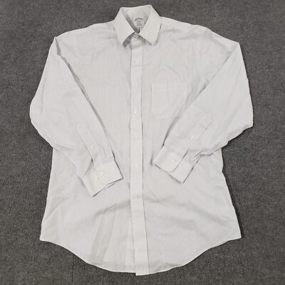 brooks brothers button up shirt mens medium regent striped