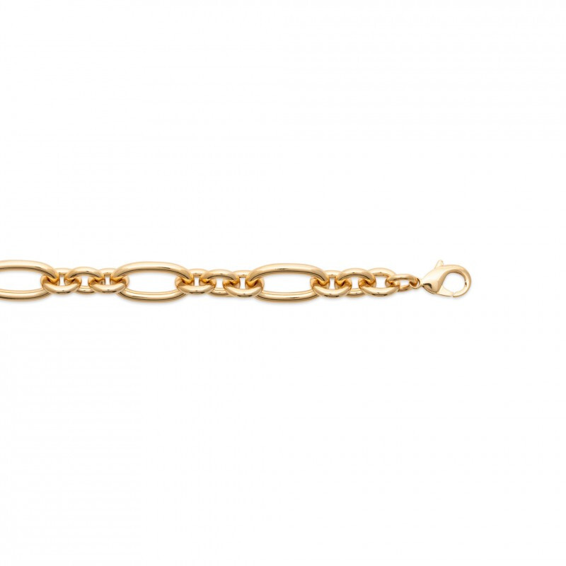 Bracelet maille ovale en plaqué or 750/1000 chic et intemporel pour femme