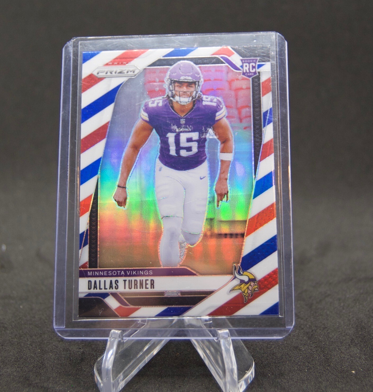 2024 Panini Prizm DALLAS TURNER Red White Blue Prizm #324 Vikings Rookie RC