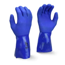 BELLINGHAM GLOVE 6601S 12" Chemical Resistant Gloves, PVC/Nitrile, S, 2PK