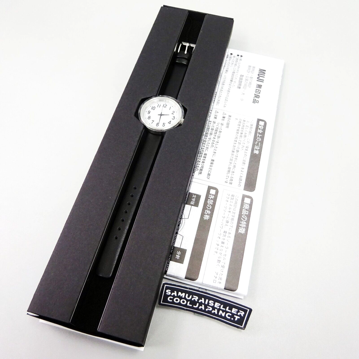 MUJI MJ-PCWS1 Solar Powered Watch Small Black Leather Band MUJI MJ-PCWS1 Solar Powered Watch Small Black Leather Band
