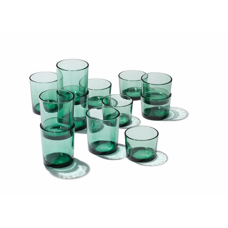 12 Piece Stackable Glass Drinkware Set Dishwasher Safe Perfect