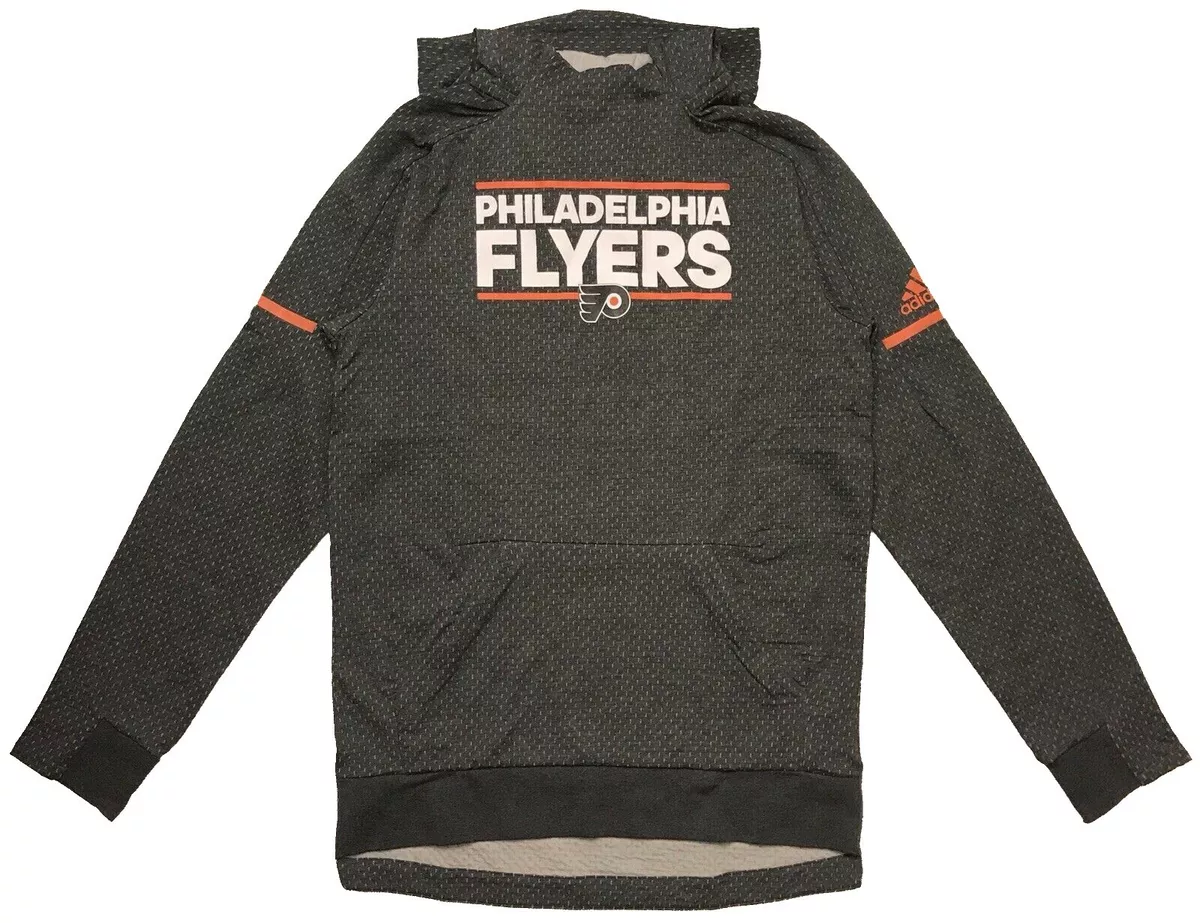 ADIDAS NHL Philadelphia Flyers Squad Pullover Hoodie Grey MEN S MEDIUM M