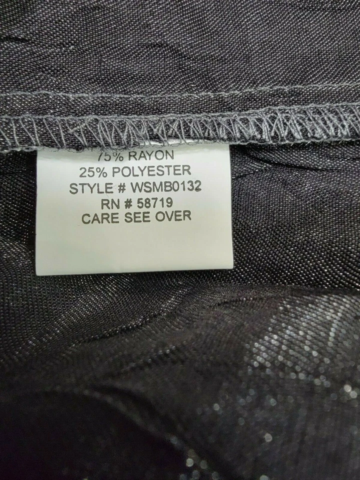 Elementz Womens Shirt Top Blouse Size 2X Shiny Rock Gray NEW - Image 4 of 4