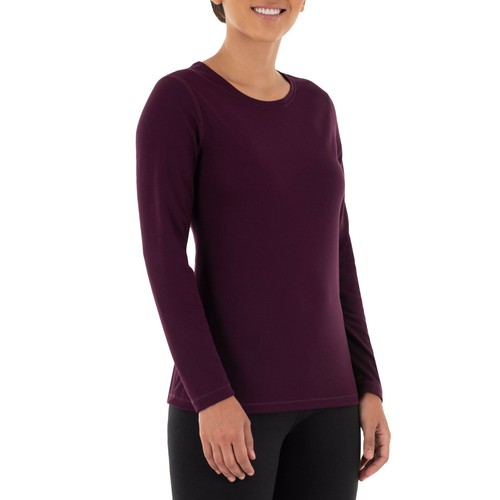 Athletic Works Ladies Womens Core Long Sleeve T-Shirt Purple Oxford Size 2XL