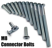 M8 JOINT FIXING FURNITURE CONNECTOR BOLTS SHOP UNIT FITTING BED COT BUNK DESK