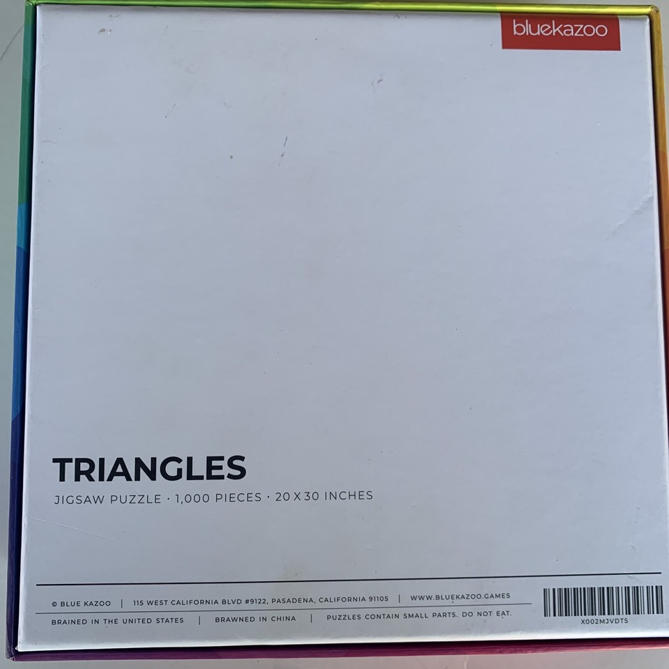Blue Kazoo Puzzle Triangles 1000 Piece New eBay