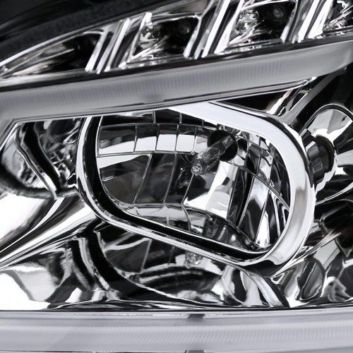 For 2008-2012 Chevy Malibu LED Strip Headlights Chrome Housing Clear Lens NEW - Picture 6 of 8