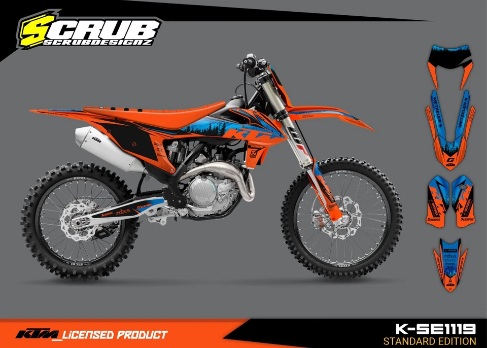 Plastics + Graphics applied KTM 2020 2021 2022 2023 XC-W XCF-W EXC EXC-F - Imagem 4 de 4