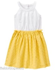 NWT GYMBOREE Fruit Punch Yellow Eyelet Dress GIRLS many sizes