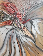 Abstract oil painting signed