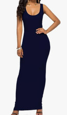 NEW PRIMODA Women's Scoop Neck Sleeveless Tank Maxi Dress Size Medium