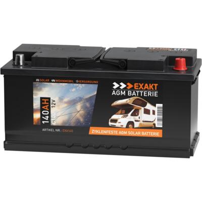 AGM Solarbatterie 140Ah 12V Wohnmobil Batterie ers. 120Ah 130Ah 100Ah Solar Boot