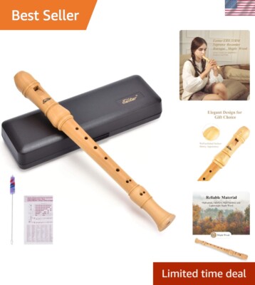 Classic Maple Wooden Soprano Recorder with Baroque Fingering - C Key