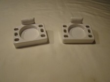 Lot of 2 Vintage Porcelain Wall Mount Toothbrush  Cup Holders White