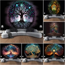 Large 3D Dream Tree Tapestry Moon Wall Hanging Bedroom Bedspread Backdrop Gifts