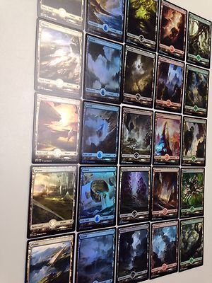 FOIL Battle For Zendikar (BFZ) 25 Card NM FOIL-FULL ART Basic Land