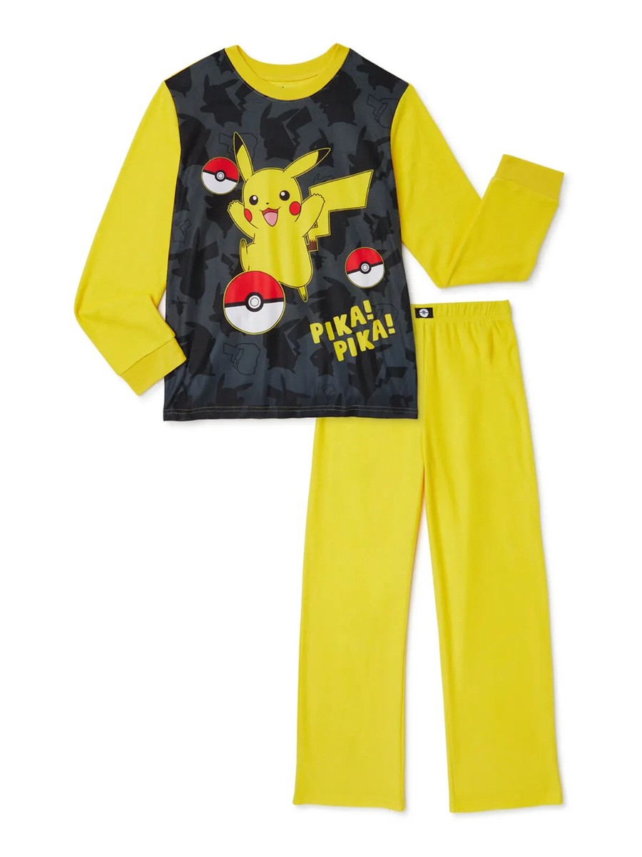 NEW POKEMON BOYS SIZE 14/16 FLANNEL PAJAMAS PIKACHU PIKA! PIKA!