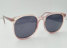 Vintage Jenny Pink Translucent Round Horn-Rimmed Sunglasses Frames Hong Kong