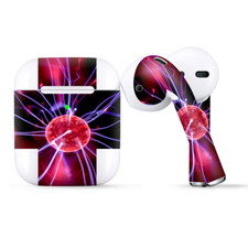 Skins Wraps compatible for Apple Airpods Plasma Ball Electricity Bolts