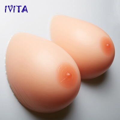 IVITA1 Paar C Cup Tränenform Silikonbrüste False Breasts BH-Einlage
