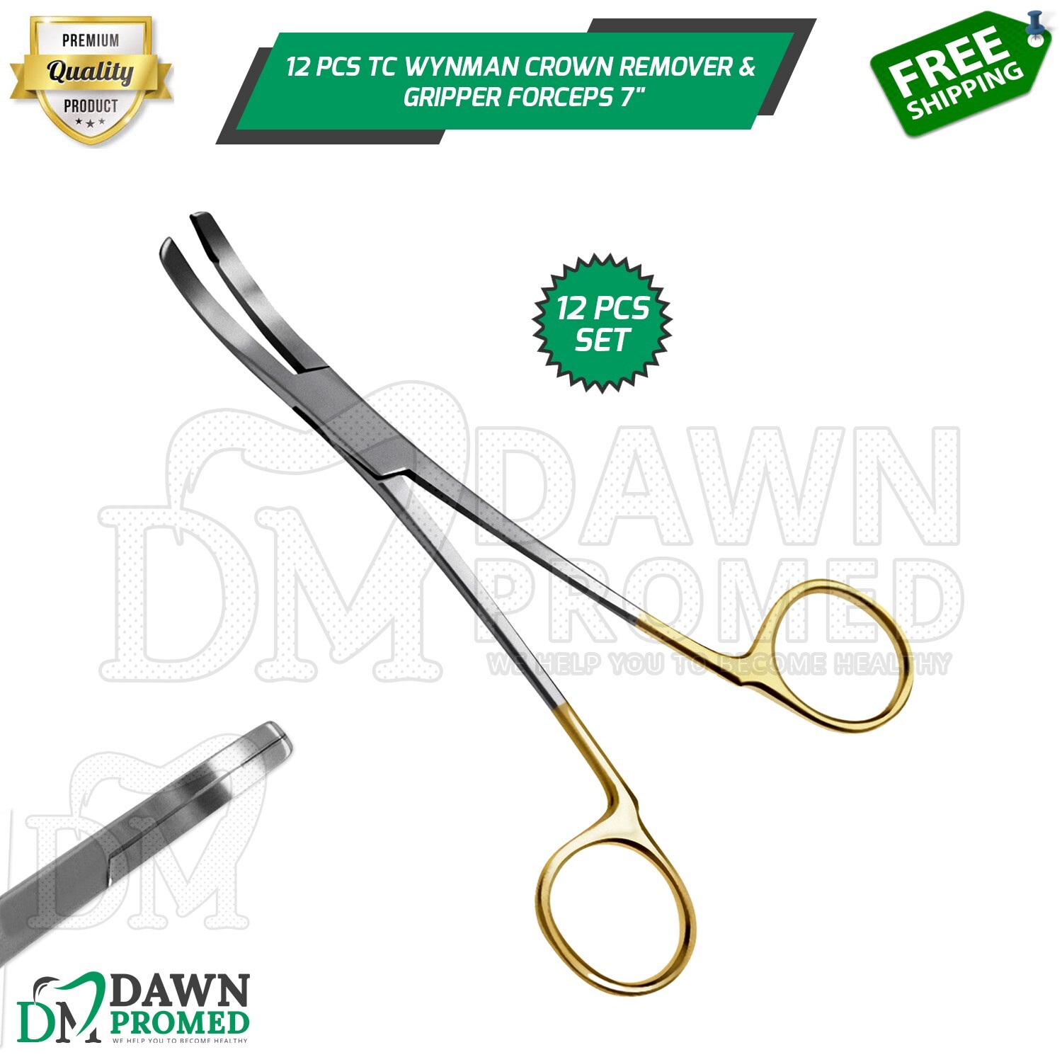 PREMIUM GERMAN 3 Pcs Of T/C Wynman Crown Remover Gripper Forceps