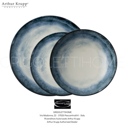 Arthur Krupp - Shade Blue - 12 Piece Dish Set for 4 Person