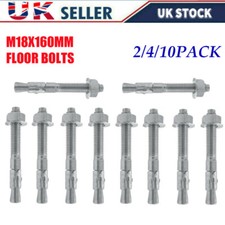 M18 160mm 2/4/10x Floor bolts / Through bolt / Anchor bolt / Post lift / Ramp UK