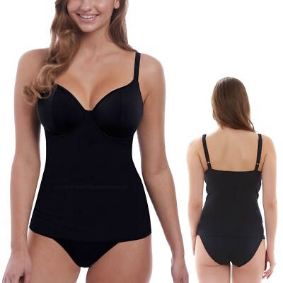 Freya Remix Underwired Non Padded Plunge Tankini Top 3946 Black
