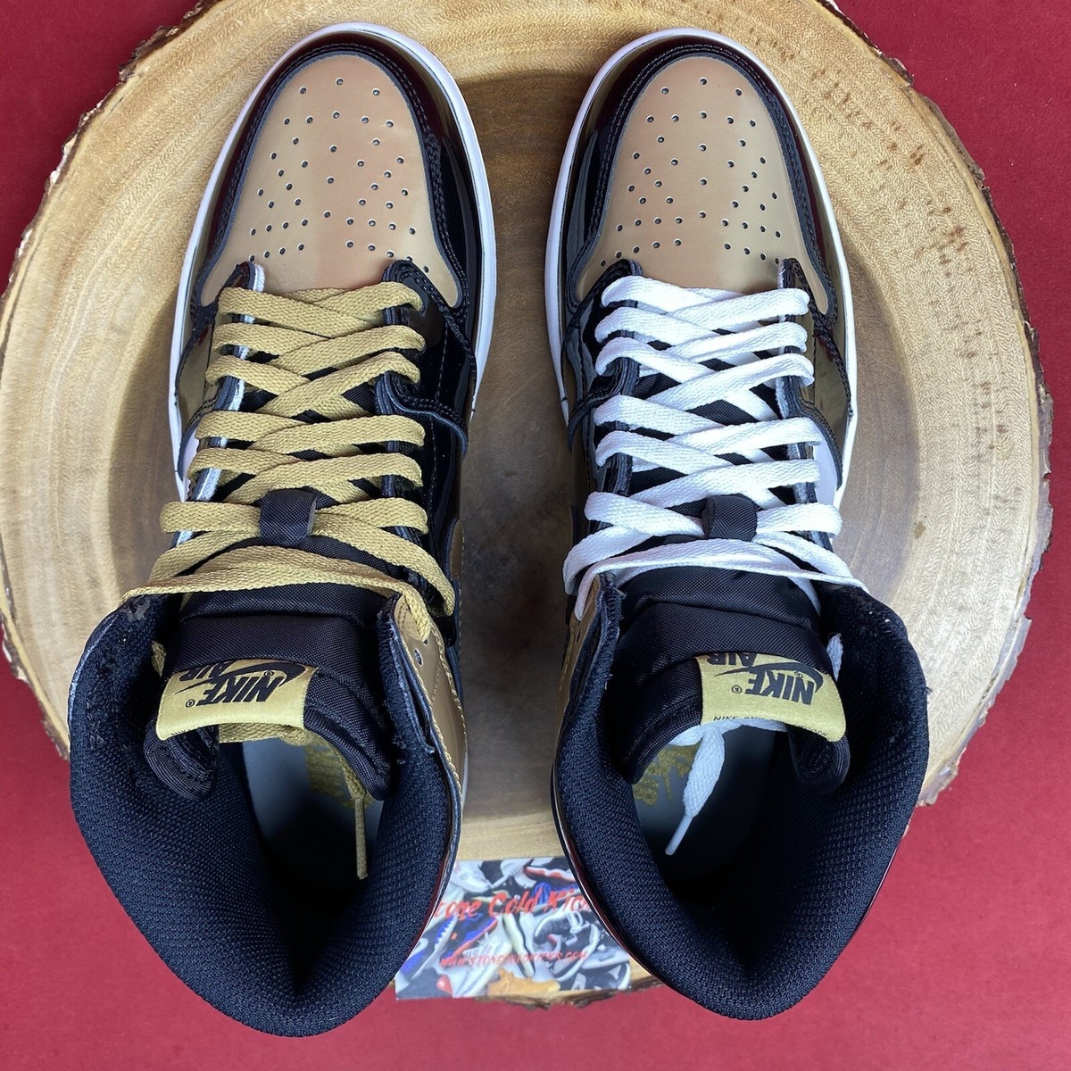 Nike Air Jordan 1 Retro High OG NRG Gold Toe 861428 007 Size 11.5