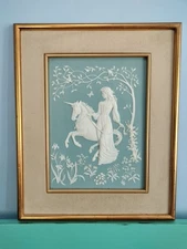 "The Lady and The Unicorn" Porcelain By George McMonigle Franklin mint Wedgewood