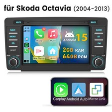 DAB+ Android 15 Carplay GPS Navi FM Für AutoRadio Skoda Octavia MK2 II 2004-2015