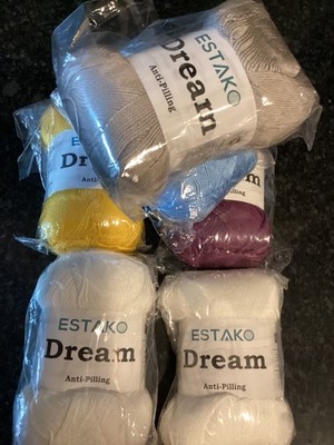 6 New Estako   Dream  Anti-Pilling - o  4  Assorted Colors & 2 White