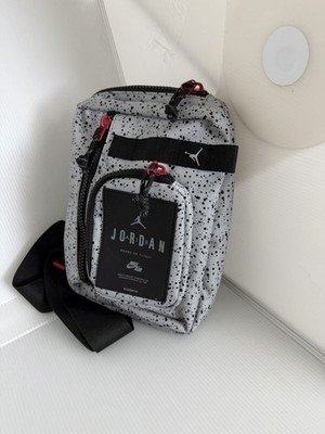 Nike Air Jordan Hesi Crossbody Bag 3L White Sling Cement Grey Retro 4 IV Black